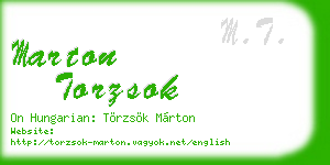 marton torzsok business card